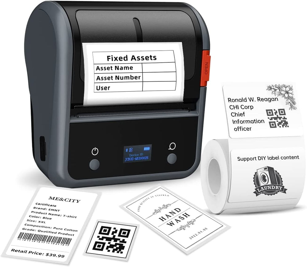 NIIMBOT-B3S-PORTABLE THERMAL LABEL BLUETOOTH PRINTER INCLUDING FREE LABEL(70*40MM-WHITE)