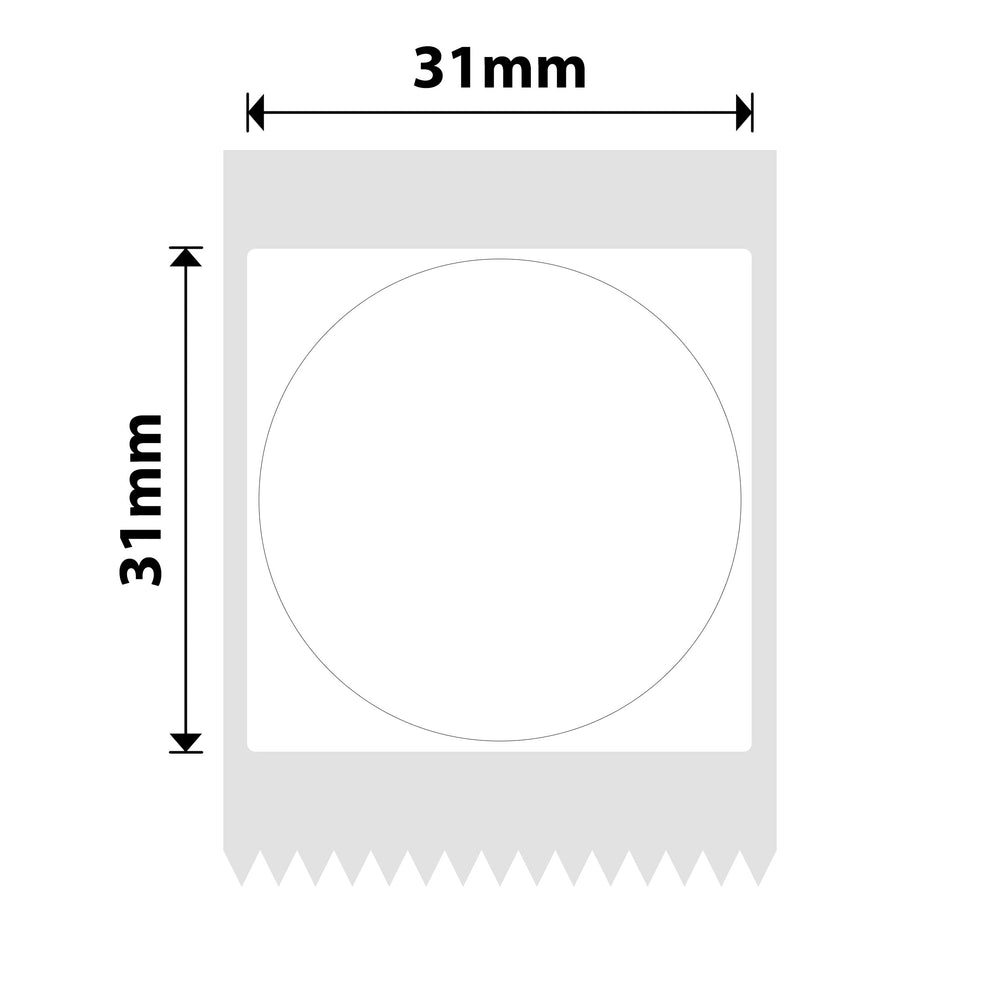 NB212 - NIIMBOT - B1 / B21 / B3S - 31*31MM - ROUND - 210 LABELS PER ROLL - WHITE