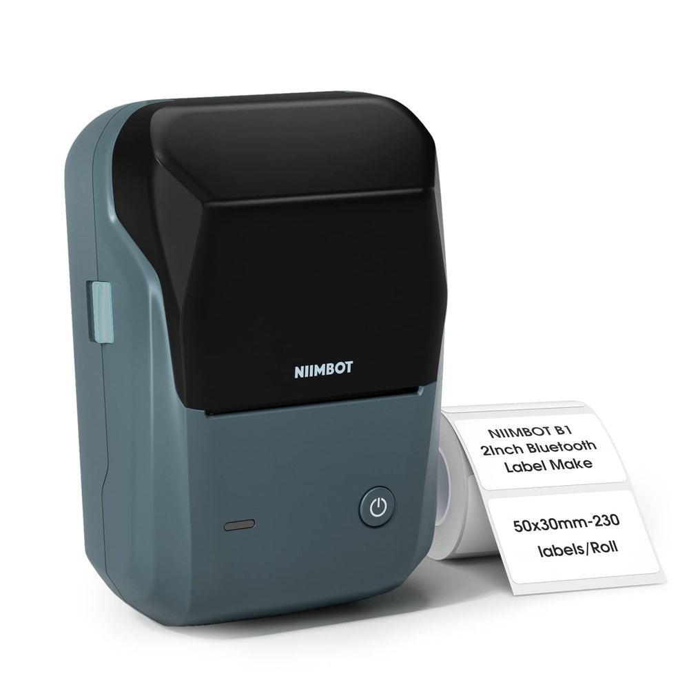 SPACE BLUE Niimbot-B1-portable thermal label bluetooth printer including free label (50*30mm-white)