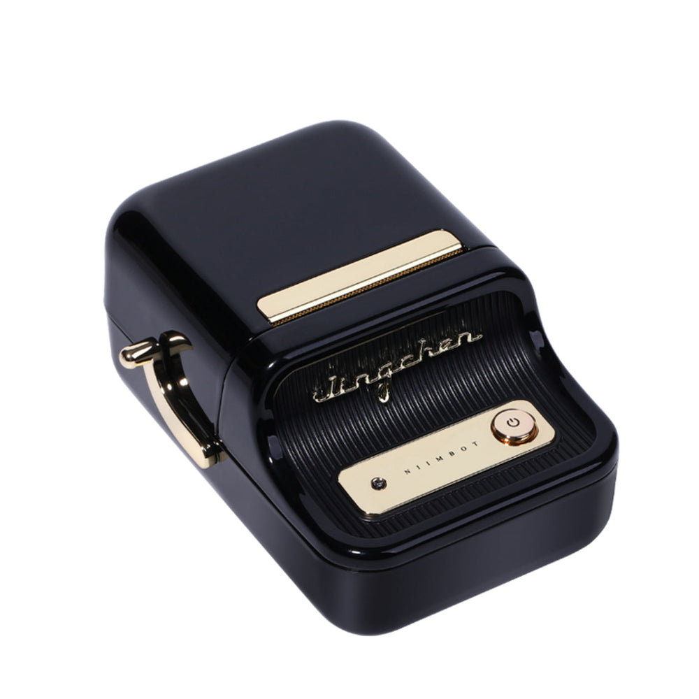 BLACK Niimbot-B21-portable thermal label bluetooth printer including free label (50*30mm-white)