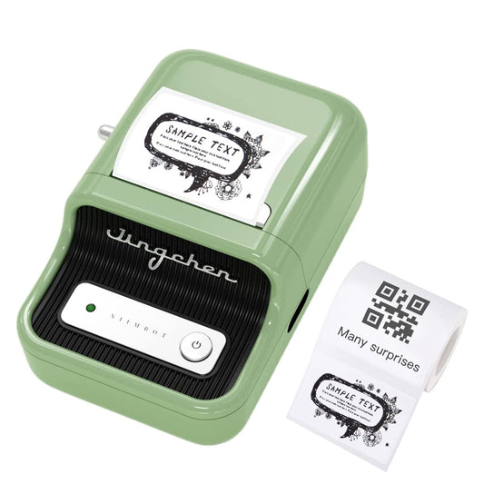 GREEN Niimbot-B21-portable thermal label bluetooth printer including free label (50*30mm-white)